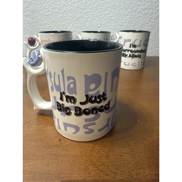 Walt Disney World RARE Disney Villain Mug With Charm Ursula Cruella x4